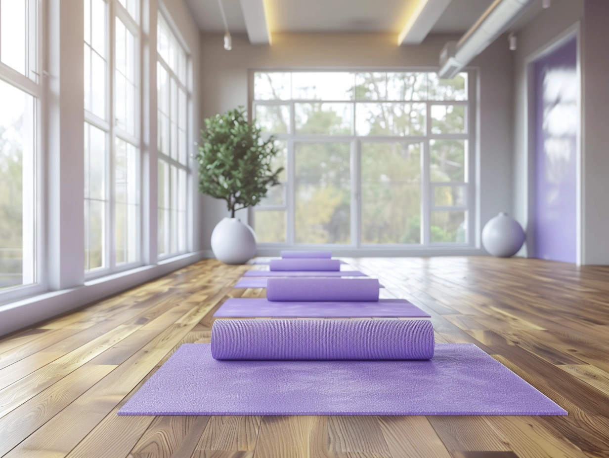 Студія йоги з м'яким покриттям та зручними опорами